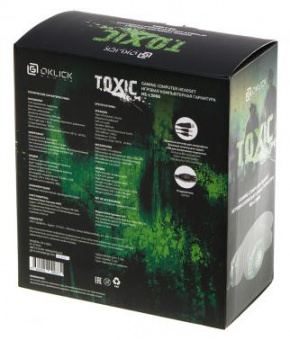 Наушники с микрофоном Оклик HS-L500G TOXIC черный 2.2м мониторные оголовье (472656) от магазина РЭССИ