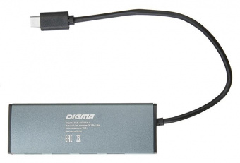 Разветвитель USB-C Digma HUB-4U3.0-UC-G 4порт. серый от магазина РЭССИ
