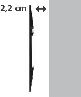 Кронштейн для телевизора Hama H-84424 черный 10"-37" макс.25кг настенный фиксированный от магазина РЭССИ