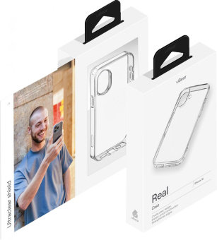 Чехол (клип-кейс) uBear для Apple iPhone 16 Real прозрачный (CS391TT61RL-I24) от магазина РЭССИ