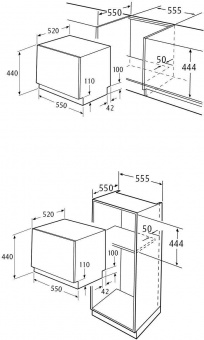 Посудомоечная машина встраив. Krona HAVANA 55 CI компактная нержавеющая сталь от магазина РЭССИ