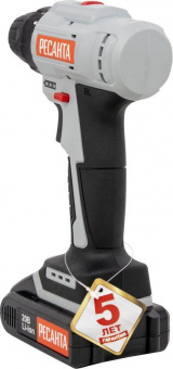 Дрель-шуруповерт Ресанта ДА-20-2ЛК-Б аккум. патрон:быстрозажимной (кейс в комплекте) (75/14/10) от магазина РЭССИ