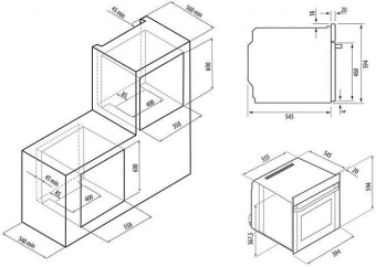 Духовой шкаф Электрический Krona Adriano 60 черный/нержавеющая сталь от магазина РЭССИ