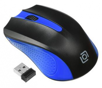 Мышь Оклик 485MW черный/синий оптическая (1000dpi) беспроводная USB для ноутбука (3but) от магазина РЭССИ