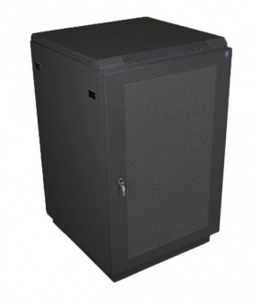 Шкаф коммутационный ЦМО (ШТК-М-27.6.10-44АА-9005) напольный 27U 600x1000мм пер.дв.перфор. задн.дв.перфор. 2 бок.пан. направл.под закл.гайки 600кг черный 855мм 82.53кг 180град. 1360мм от магазина РЭССИ