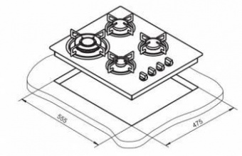Газовая варочная поверхность Darina T1 BGM 341 11 At антрацит от магазина РЭССИ