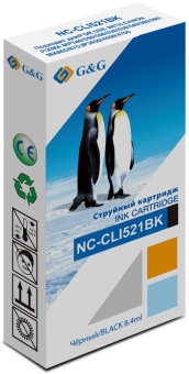 Картридж струйный G&G NC-CLI521BK черный (8.4мл) для Canon PIXMA MP540/550/560/620/630/640/980/990 от магазина РЭССИ