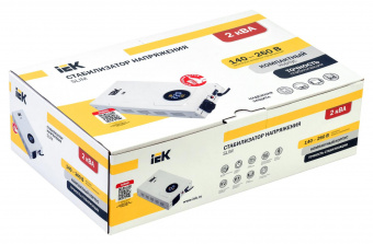 Стабилизатор напряжения IEK Slim 2кВА однофазный белый (IVS22-1-002-09) от магазина РЭССИ