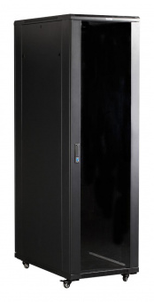 Шкаф коммутационный Lanmaster (TWT-CBB-42U-6X8-G1) напольный 42U 600x800мм пер.дв.стекл задн.дв.спл.стал.лист 2-хст. 2 бок.пан. 800кг черный IP20 от магазина РЭССИ