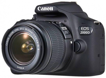 Зеркальный Фотоаппарат Canon EOS 2000D KIT черный 24.1Mpix 18-55mm f/3.5-5.6 IS II 3" 1080p Full HD SDXC Li-ion (с объективом) от магазина РЭССИ
