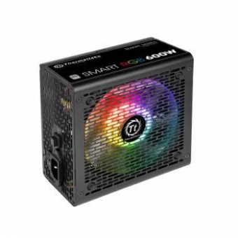 Блок питания Thermaltake ATX 600W Smart RGB 600 80+ (24+4+4pin) APFC 120mm fan color LED 6xSATA RTL от магазина РЭССИ