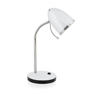 Светильник Camelion KD-308 C01 (11476) настольный на подставке E27 белый 40Вт от магазина РЭССИ