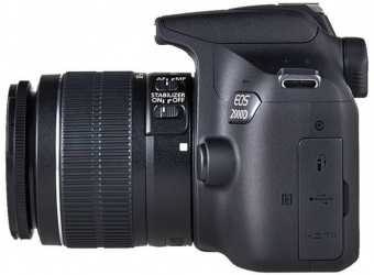 Зеркальный Фотоаппарат Canon EOS 2000D KIT черный 24.1Mpix 18-55mm f/3.5-5.6 IS II 3" 1080p Full HD SDXC Li-ion (с объективом) от магазина РЭССИ