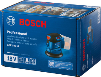 Эксцентриковая шлифмашина Bosch GEX 185-LI аккум. (06013A5021) от магазина РЭССИ
