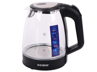 Чайник электрический Endever Skyline KR-326G 1.8л. 2200Вт прозрачный/черный корпус: стекло/пластик (80277) от магазина РЭССИ