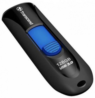 Флеш Диск Transcend 128Gb Jetflash 790 TS128GJF790K USB3.0 черный/синий от магазина РЭССИ