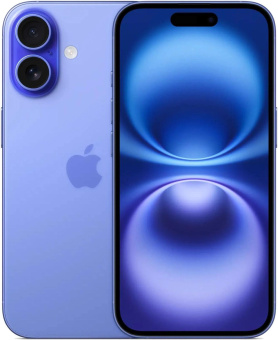 Смартфон Apple A3288 iPhone 16 128Gb ультрамарин моноблок 3G 4G 2Sim 6.1" 1179x2556 iOS 18 48Mpix 802.11 a/b/g/n/ac/ax/be NFC GPS Protect от магазина РЭССИ