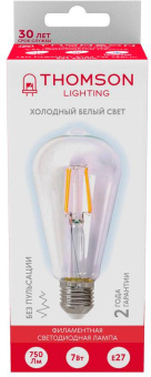 Лампа филам. Thomson Filament TH-B2341 7Вт цок.:E27 эдисон 220B 6500K св.свеч.бел.хол. ST64 (упак.:1шт) от магазина РЭССИ