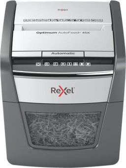 Шредер Rexel Optimum AutoFeed 45X черный с автоподачей (секр.P-4) фрагменты 45лист. 20лтр. скрепки скобы пл.карты от магазина РЭССИ