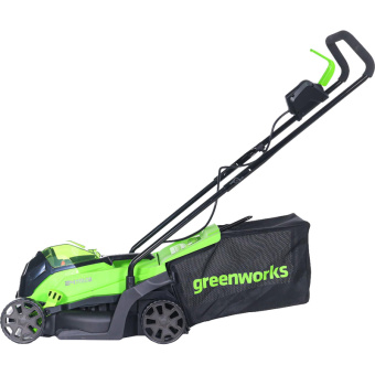 Аккумуляторная газонокосилка GreenWorks 24V 33 см бесщеточная без АКБ и ЗУ 2516107 от магазина РЭССИ