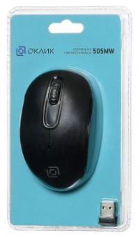 Мышь Оклик 505MW черный оптическая (1000dpi) беспроводная USB для ноутбука (3but) от магазина РЭССИ