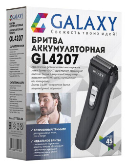 Бритва сетчатая Galaxy GL 4207 реж.эл.:2 питан.:аккум. черный от магазина РЭССИ