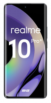 Смартфон Realme RMX3686 10 Pro+ 5G 256Gb 12Gb черный моноблок 3G 4G 2Sim 6.7" 2400x1080 Android 13 108Mpix 802.11 a/b/g/n/ac/ax NFC GPS GSM900/1800 GSM1900 TouchSc Protect от магазина РЭССИ