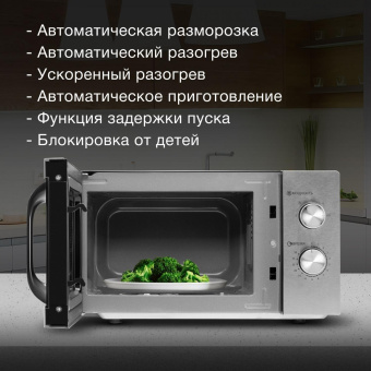 Микроволновая Печь Hyundai HYM-M2013 20л. 700Вт черный/нержавеющая сталь от магазина РЭССИ