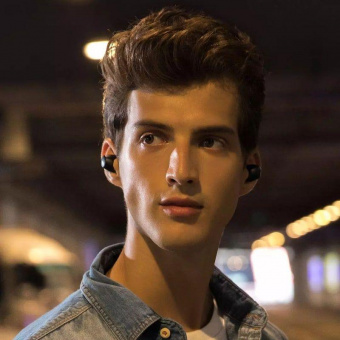 Гарнитура вкладыши Haylou T16 черный беспроводные bluetooth в ушной раковине от магазина РЭССИ