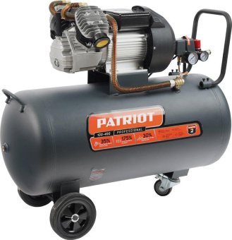 Компрессор поршневой Patriot Профессионал Professional 100-400 масляный 400л/мин 100л 2200Вт серый/черный от магазина РЭССИ