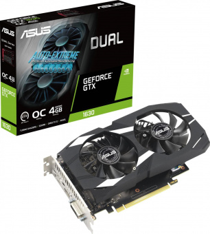 Видеокарта Asus PCI-E DUAL-GTX1630-O4G NVIDIA GeForce GTX 1630 4096Mb 64 GDDR6 1800/8002 DVIx1 HDMIx1 DPx1 HDCP Ret от магазина РЭССИ