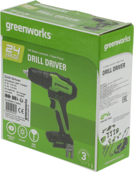Дрель-шуруповерт Greenworks GD24DD35 аккум. патрон:быстрозажимной (3704007) от магазина РЭССИ