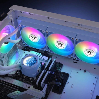 Система водяного охлаждения Thermaltake TH360 V2 Ultra ARGB Soc-AM5/AM4/1151/1200/1700 голубой 4-pin 25.8dB Al+Cu LCD Ret (CL-W420-PL12BU-A) от магазина РЭССИ