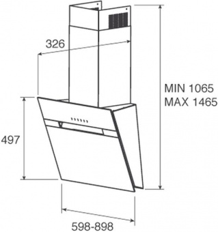 Вытяжка каминная Jet Air Bonny WH 60 A белый управление: сенсорное (1 мотор) от магазина РЭССИ