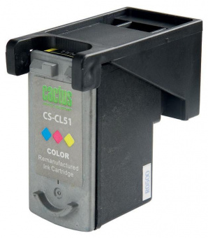 Картридж струйный Cactus CS-CL51 CS-CL51 CL-51 голубой/пурпурный/желтый (18мл) для Canon Pixma MP150/MP160/MP170/MP180/MP450/MP460/iP2200/iP6210/iP6220/iP6220D/iP6310/iP6310D/MX300/MX310 от магазина РЭССИ
