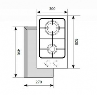Газовая варочная поверхность Lex GVS 320 IX нержавеющая сталь от магазина РЭССИ