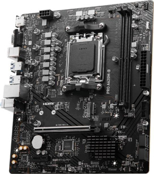 Материнская плата MSI PRO A620M-B SocketAM5 AMD A620 2xDDR5 mATX AC`97 8ch(7.1) 2.5Gg RAID+VGA+HDMI от магазина РЭССИ