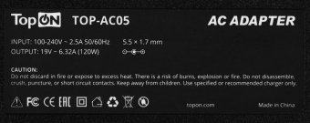 Блок питания TopON TOP-AC05 120W 19V-19V 6.32A от бытовой электросети LED индикатор от магазина РЭССИ