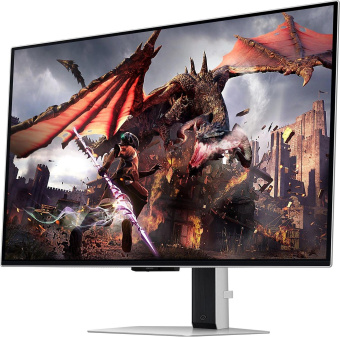Монитор Samsung 32" Odyssey OLED G8 LS32DG800SIXCI серебристый OLED LED 16:9 HDMI M/M TV матовая HAS Piv 250cd 178гр/178гр 3840x2160 240Hz FreeSync Premium Pro DP 4K USB 8.4кг от магазина РЭССИ