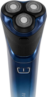 Бритва роторная Hyundai H-SH8089 реж.эл.:3 питан.:аккум. голубой от магазина РЭССИ