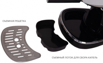 Кофеварка рожковая Supra CMS-1515 850Вт черный/серебристый от магазина РЭССИ