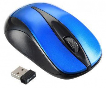 Мышь Оклик 675MW черный/синий оптическая (800dpi) беспроводная USB для ноутбука (3but) от магазина РЭССИ