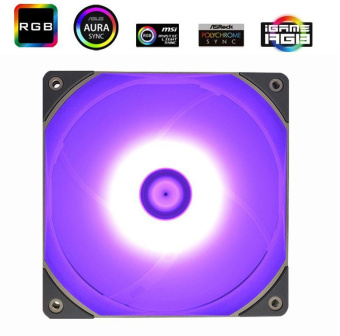 Вентилятор Thermalright TL-C12R-L RGB (Single) Reverse 4-pin 25.6dB 135gr LED Ret от магазина РЭССИ