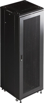 Шкаф коммутационный Lanmaster (TWT-CBB-42U-6X8-P1) напольный 42U 600x800мм пер.дв.перфор. задн.дв.перфор.2-хст. 2 бок.пан. 800кг черный 726мм 92кг 2055мм IP20 металл от магазина РЭССИ