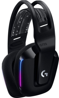 Наушники с микрофоном Logitech G733 Lightspeed черный мониторные Radio оголовье (981-000864) от магазина РЭССИ