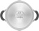 Картинка Кастрюля Rondell Flamme RDS-025 5.7л. d=24см (с крышкой) серебристый от магазина РЭССИ Кастрюля Rondell Flamme RDS-025 5.7л. d=24см (с крышкой) серебристый от магазина РЭССИ
