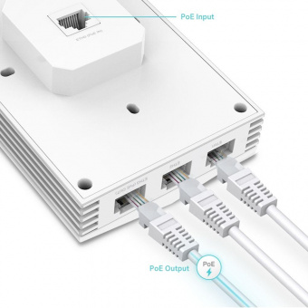 Точка доступа TP-Link EAP655-Wall AX3000 10/100/1000BASE-TX белый от магазина РЭССИ