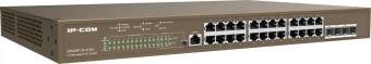 Коммутатор IP-Com G5328P-24-410W (L3) 24x1Гбит/с 4xКомбо(1000BASE-T/SFP) 4SFP 24PoE 370W управляемый от магазина РЭССИ