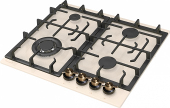 Газовая варочная поверхность Weissgauff HGG 641 REB бежевый от магазина РЭССИ