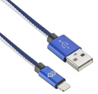 Кабель Digma LIGHT-1.2M-BL USB (m)-Lightning (m) 1.2м синий от магазина РЭССИ